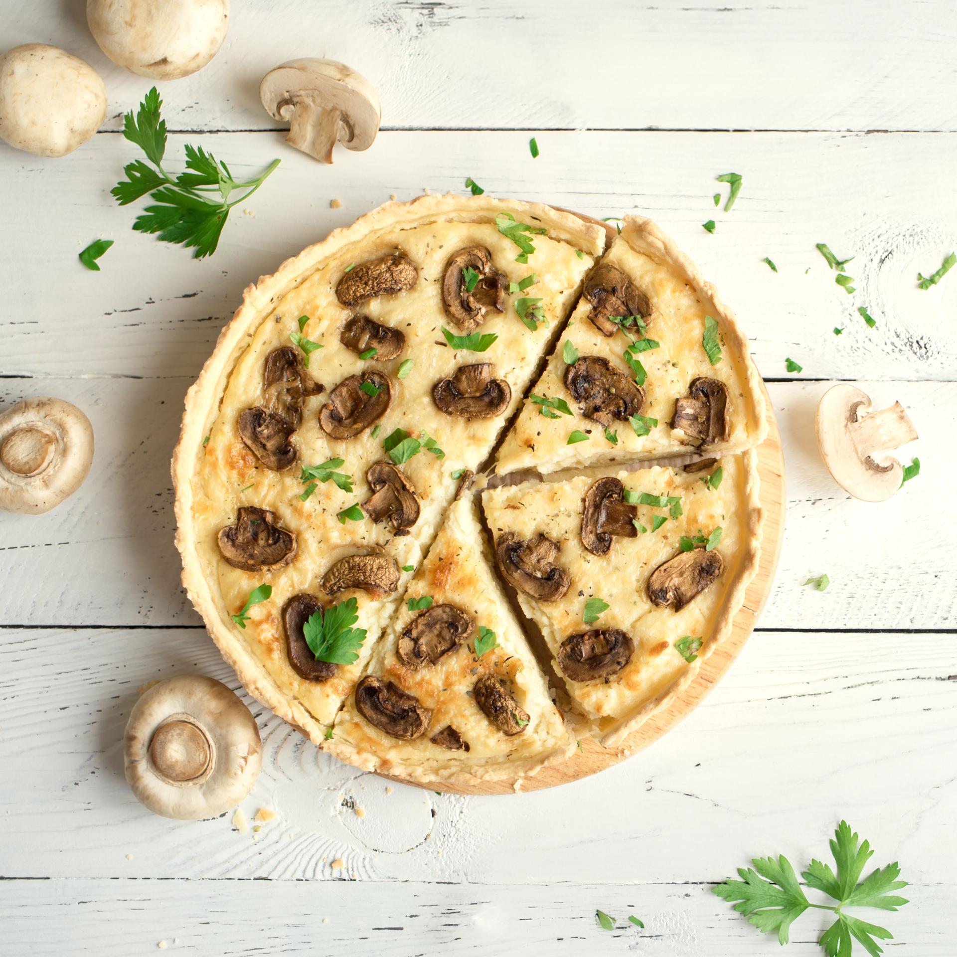 Light and Tasty Mushroom Quiche