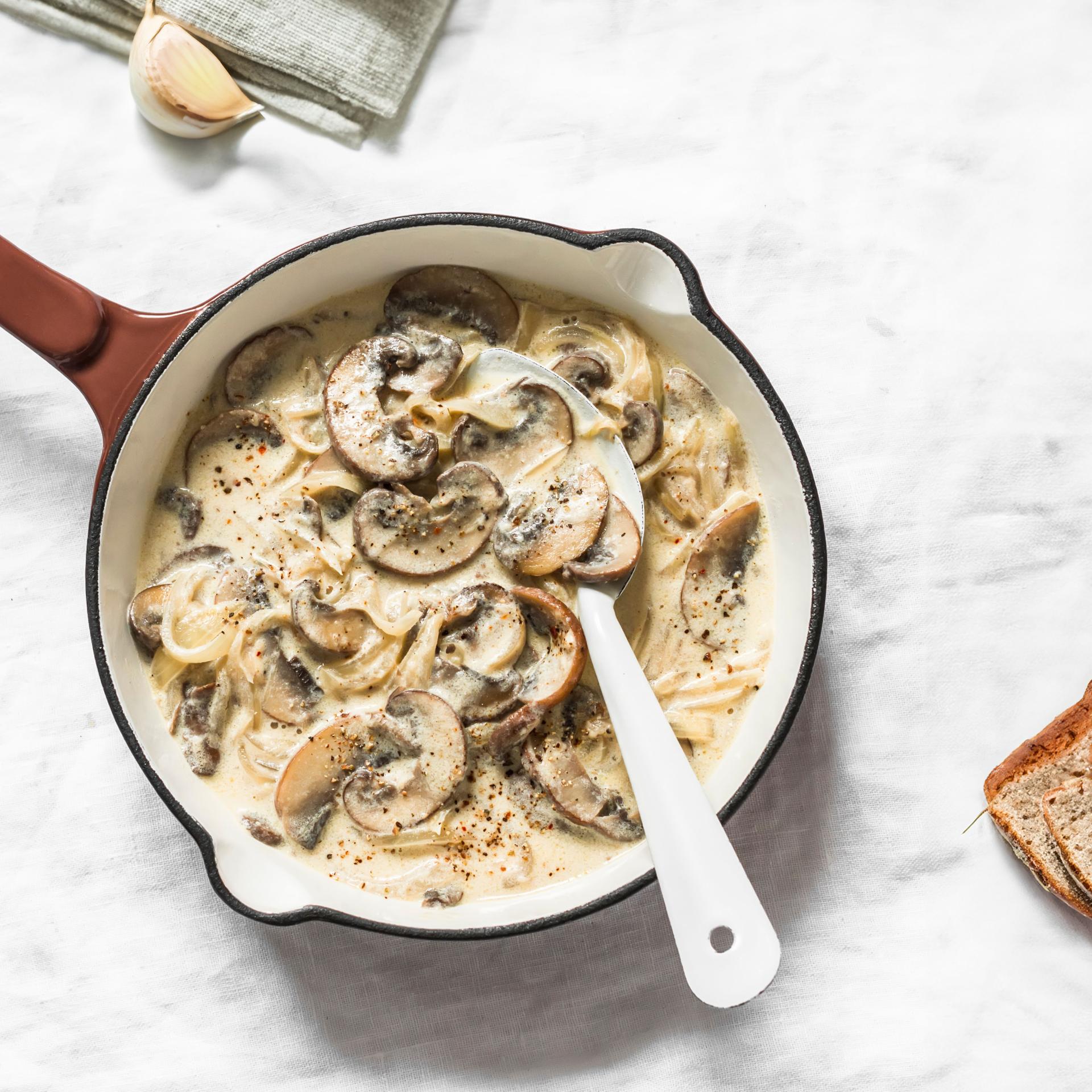 Creamy Garlic Mushrooms